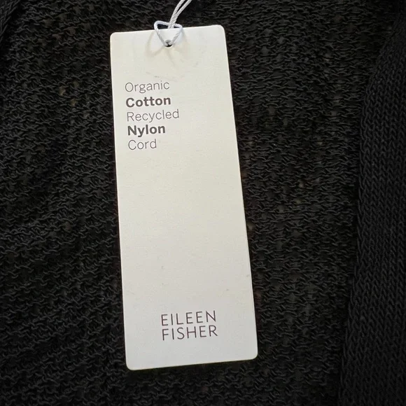Eileen Fisher Open Front Weave Knit High/Low Short Cardigan Sweater M NWT $358 - Picture 7 of 9